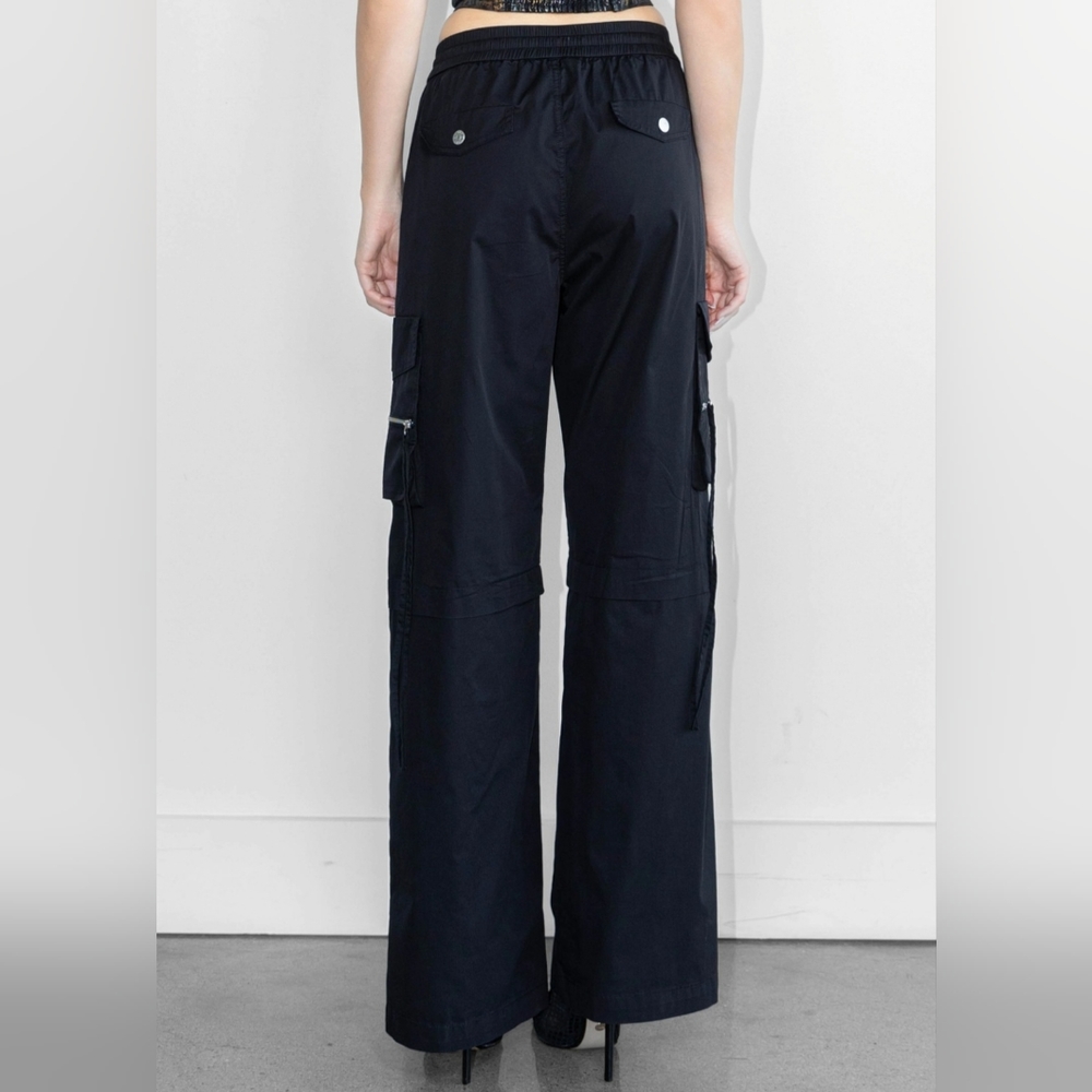 #84 🛑M BOHO CHIC FABULOUS WIDE LEG CARGO PANTS - Picture 7 of 10